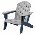 Gartensessel 82 x 76 x 98 cm Kunststoff Grau Dunkelblau Adirondack-Stil