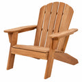Adirondack Gartenstuhl 90 x 75 x 100 cm aus Massivholz Naturbraun mit breiten Armlehnen