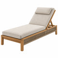 Sonnenliege 200 x 75 x 80 cm Holz Beige verstellbar für den Außenbereich