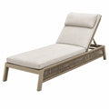 Sonnenliege 200 x 70 x 35 cm mit Metallgestell in Beige mit verstellbarer Rückenlehne