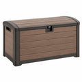 Garten-Aufbewahrungsbox 120 x 55 x 64 cm Kunststoff Braun Schwarz mit Klappdeckel